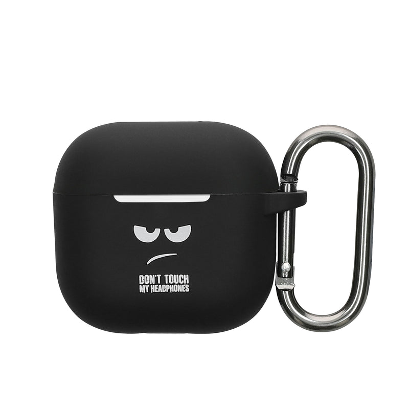 kwmobile Hülle kompatibel mit Apple Airpods 4 Hülle - Silikon Kopfhörer Schutzhülle Case Cover Weiß Schwarz Schwarz Weiß  [dsg02]