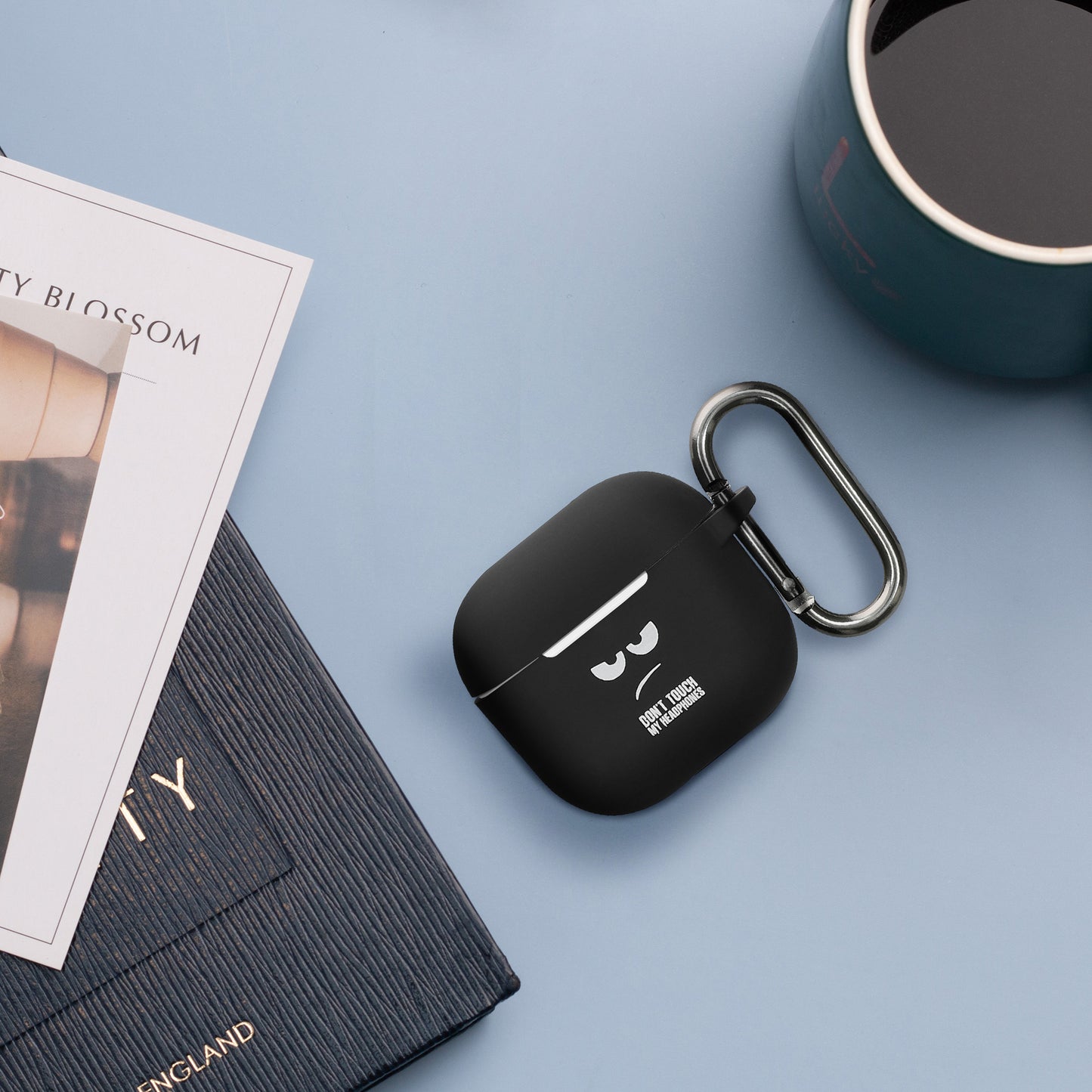 Silikon Hülle für Apple Airpods 4 Don't touch my Headphones Design
