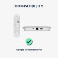 kwmobile Hülle für Fernbedienung und Streaming Gerät kompatibel mit Google TV Streamer 4K Set für TV Zubehör