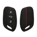 kwmobile Autoschlüssel Schutzhülle kompatibel mit MG 3-Tasten ZS MG4 MG5 MG6 Hülle - Schlüsselhülle aus Silikon - in Schwarz Rot Schwarz  [dsg01]