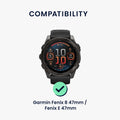 kwmobile Metall Adapter mit 20mm Bandbreite kompatibel mit Garmin Epix 2 / Instinct 2 / Instinct 3 45mm / Fenix 8 47mm Uhrenarmband Smartwatch Armband Anschlussadapter Set aus Metall