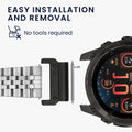 kwmobile Metall Adapter mit 20mm Bandbreite kompatibel mit Garmin Epix 2 / Instinct 2 / Instinct 3 45mm / Fenix 8 47mm Uhrenarmband Smartwatch Armband Anschlussadapter Set aus Metall