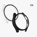 kwmobile Glas Hülle für Samsung Galaxy Watch FE 40mm Schutzhülle Fullbody Fitnesstracker Case Set