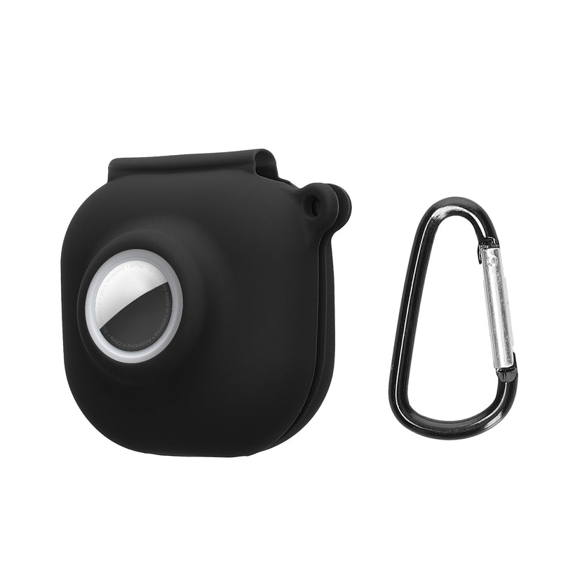 kwmobile 2-in1 Hülle kompatibel mit Beats Fit Pro - Kopfhörer Case kompatibel mit Airtag - Schutzhülle mit Karabiner