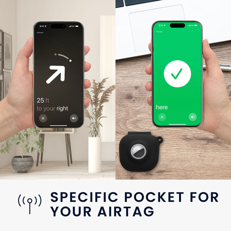 kwmobile 2-in1 Hülle kompatibel mit Beats Fit Pro - Kopfhörer Case kompatibel mit Airtag - Schutzhülle mit Karabiner