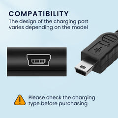USB Kabel Charger für Garmin Edge 840 540 530 1030 / eTrex / GPSMAP / Drive / Oregon - Schwarz - Elektronik