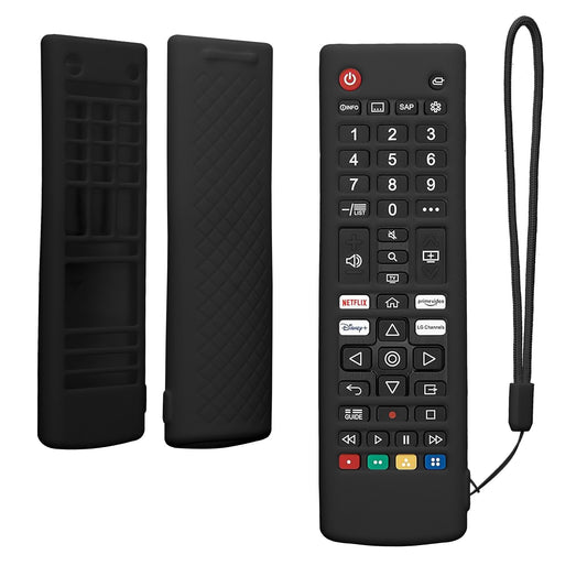 kwmobile Hülle Fernbedienung kompatibel mit LG Smart TV AKB Hülle - Silikon Case für TV Zubehör in Schwarz Schwarz  
