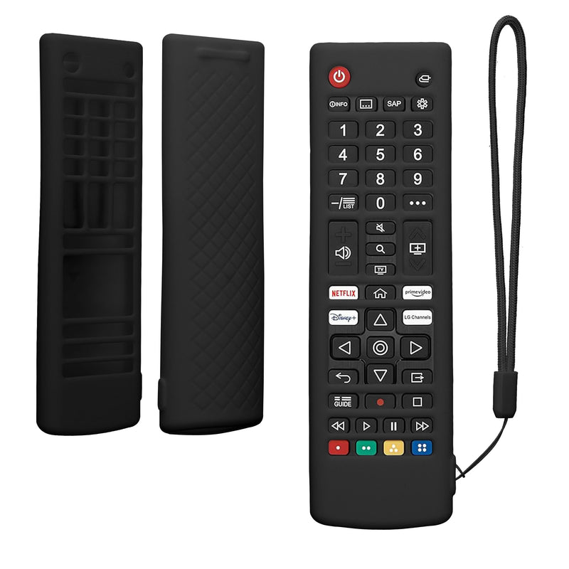 kwmobile Hülle Fernbedienung kompatibel mit LG Smart TV AKB Hülle - Silikon Case für TV Zubehör in Schwarz Schwarz  