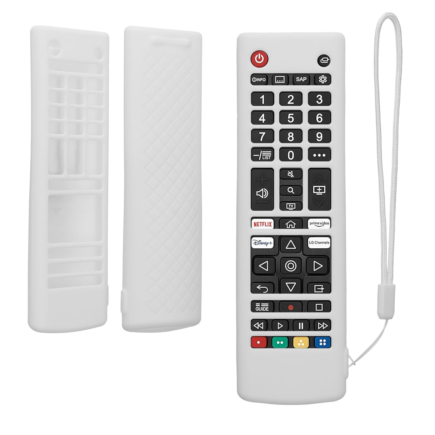 kwmobile Hülle Fernbedienung kompatibel mit LG Smart TV AKB Hülle - Silikon Case für TV Zubehör in Weiß Weiß  