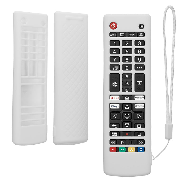 kwmobile Hülle Fernbedienung kompatibel mit LG Smart TV AKB Hülle - Silikon Case für TV Zubehör in Weiß Weiß  