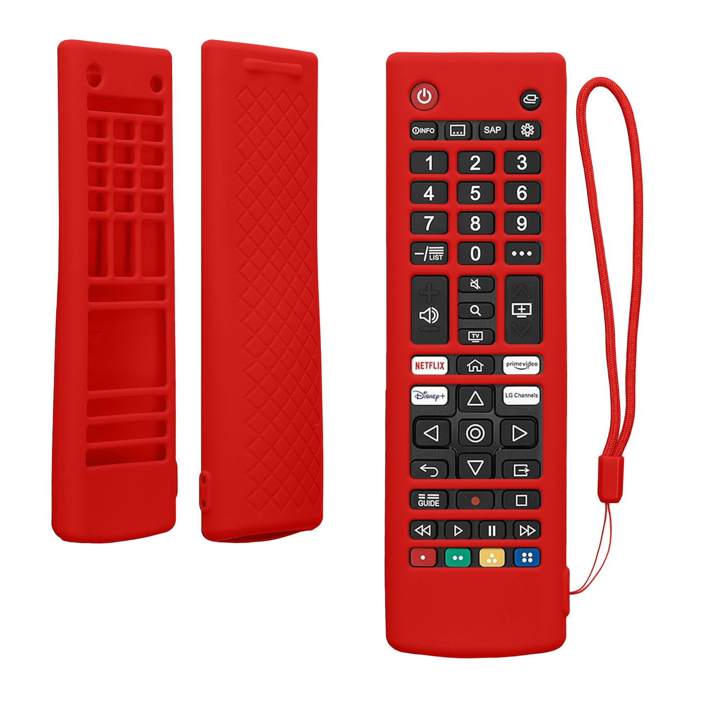 kwmobile Hülle Fernbedienung kompatibel mit LG Smart TV AKB Hülle - Silikon Case für TV Zubehör in Rot Rot  
