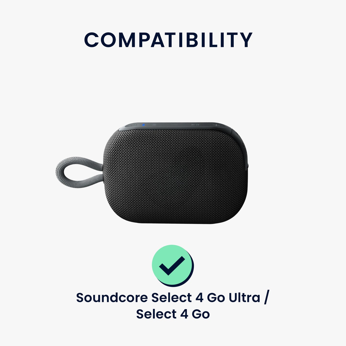 kwmobile Hülle kompatibel mit soundcore Select 4 Go Ultra / Select 4 Go - Schutzhülle für Mini Speaker - Cover Bluetooth Lautsprecher