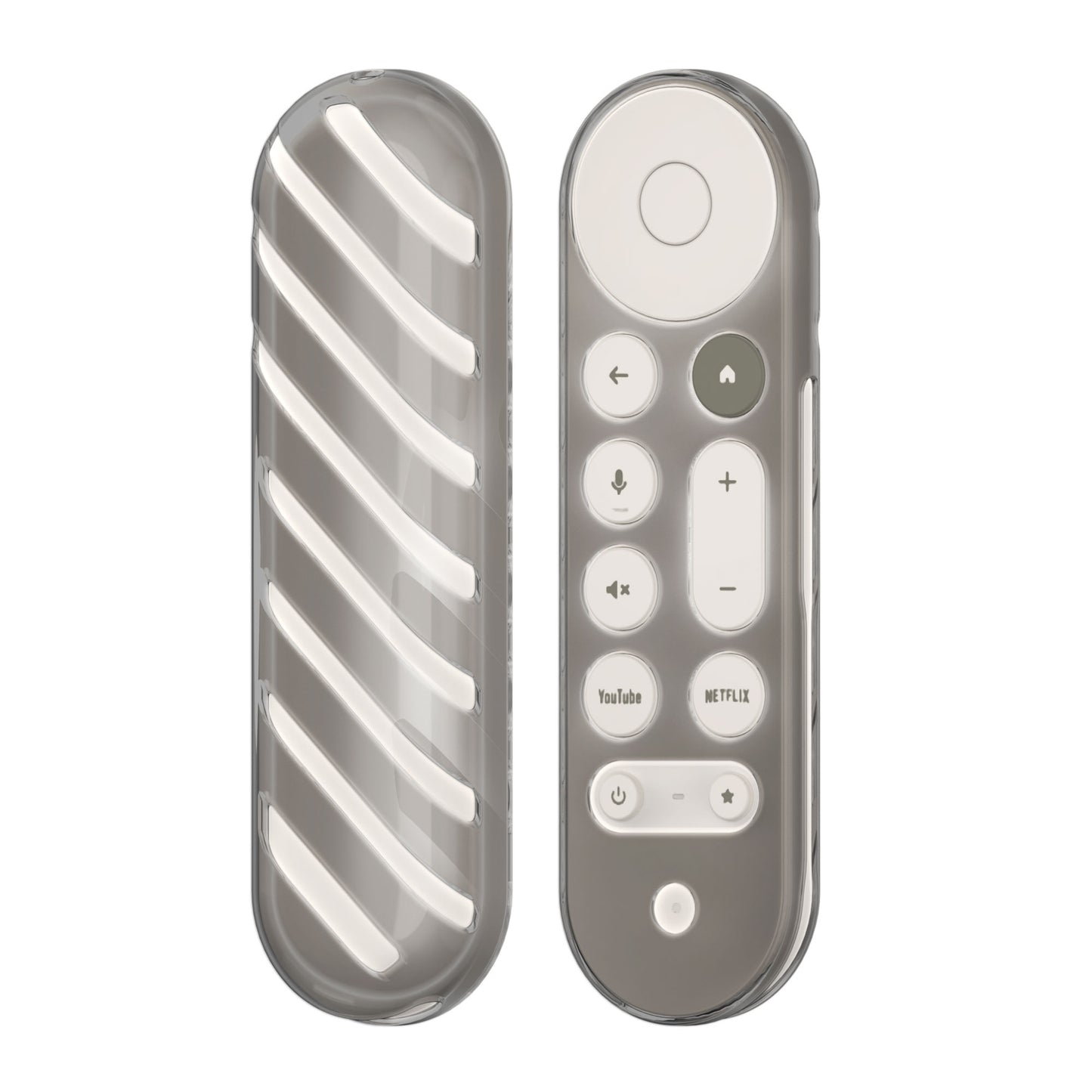 kwmobile Fernbedienung Schutzhülle kompatibel mit Google TV Streamer 4K Hülle - transparente und weiche TPU-Hülle für TV Zubehör - Schwarz Transparent Schwarz  