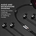 kwmobile USB C Kopfhörer Splitter für USB C Headphone / Headset USB C Adapter - USB-C auf Klinke Audio Kabel Splitter aus Nylon
