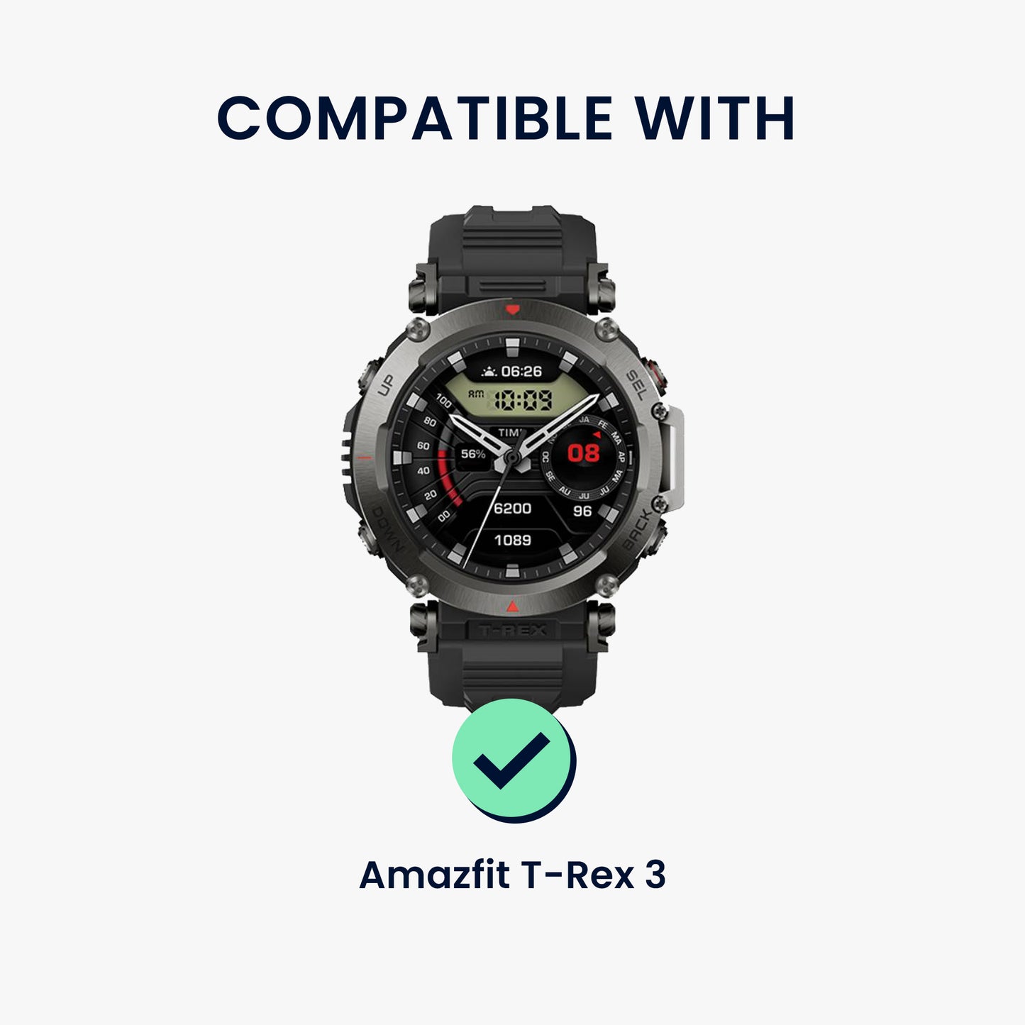 kwmobile Metall Adapter mit 22mm Bandbreite kompatibel mit Amazfit T-Rex 3 Uhrenarmband Smartwatch Armband Anschlussadapter Set