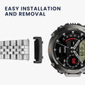 kwmobile Metall Adapter mit 22mm Bandbreite kompatibel mit Amazfit T-Rex 3 Uhrenarmband Smartwatch Armband Anschlussadapter Set