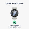 kwmobile Ersatzarmband kompatibel mit Samsung Galaxy Watch 4 / 5 / 6 Galaxy Watch 7 / FE Armband - Fitnesstracker Band mit Magnetverschluss