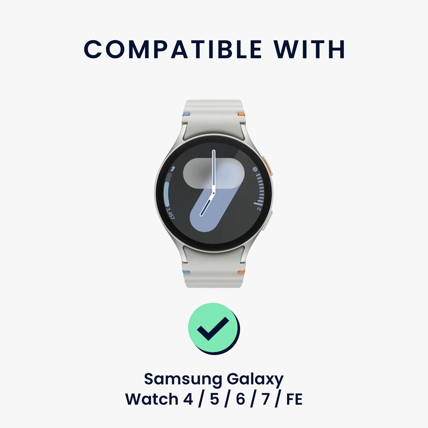 kwmobile Ersatzarmband kompatibel mit Samsung Galaxy Watch 4 / 5 / 6 Galaxy Watch 7 / FE Armband - Fitnesstracker Band mit Magnetverschluss