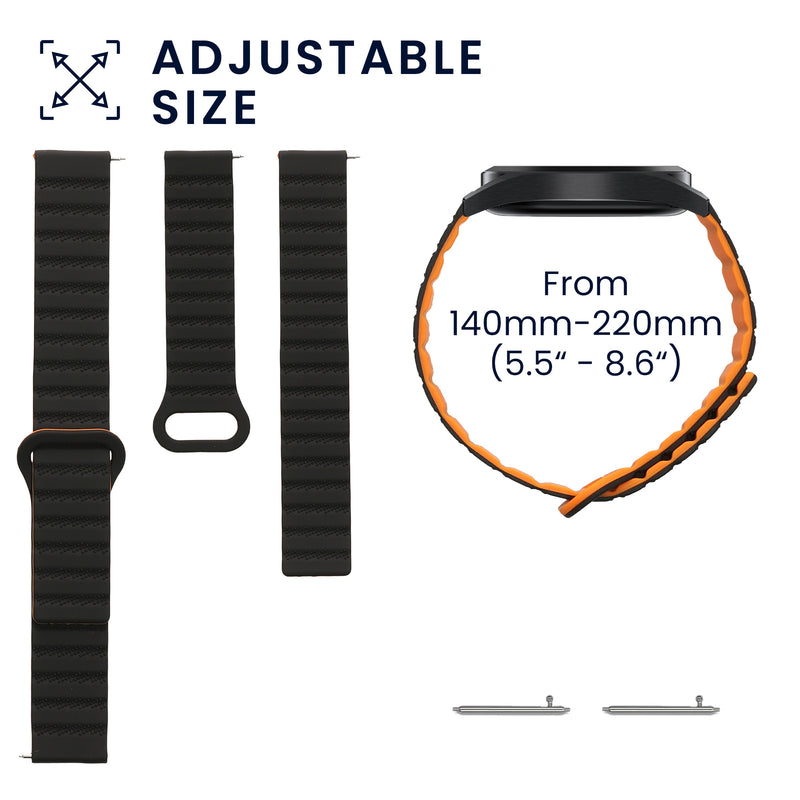 kwmobile Ersatzarmband kompatibel mit Samsung Galaxy Watch 4 / 5 / 6 Galaxy Watch 7 / FE Armband - Fitnesstracker Band mit Magnetverschluss