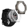 kwmobile 2x Sport Schutzhülle kompatibel mit Huami Amazfit T-Rex 3 Hülle - Silikon Cover klar - Case ohne Tracker - Transparent Schwarz Transparent  [dsg01]
