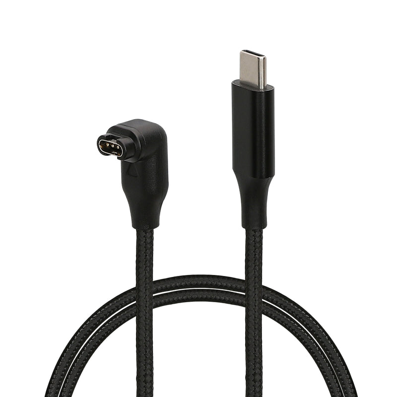kwmobile USB C Ladekabel kompatibel mit Garmin Smartwatch Instinct / Fenix / Vivoactive / Venu / Vivosmart - Kabel Charger - Smart Watch Typ C Ersatzkabel - Fitnesstracker Aufladekabel