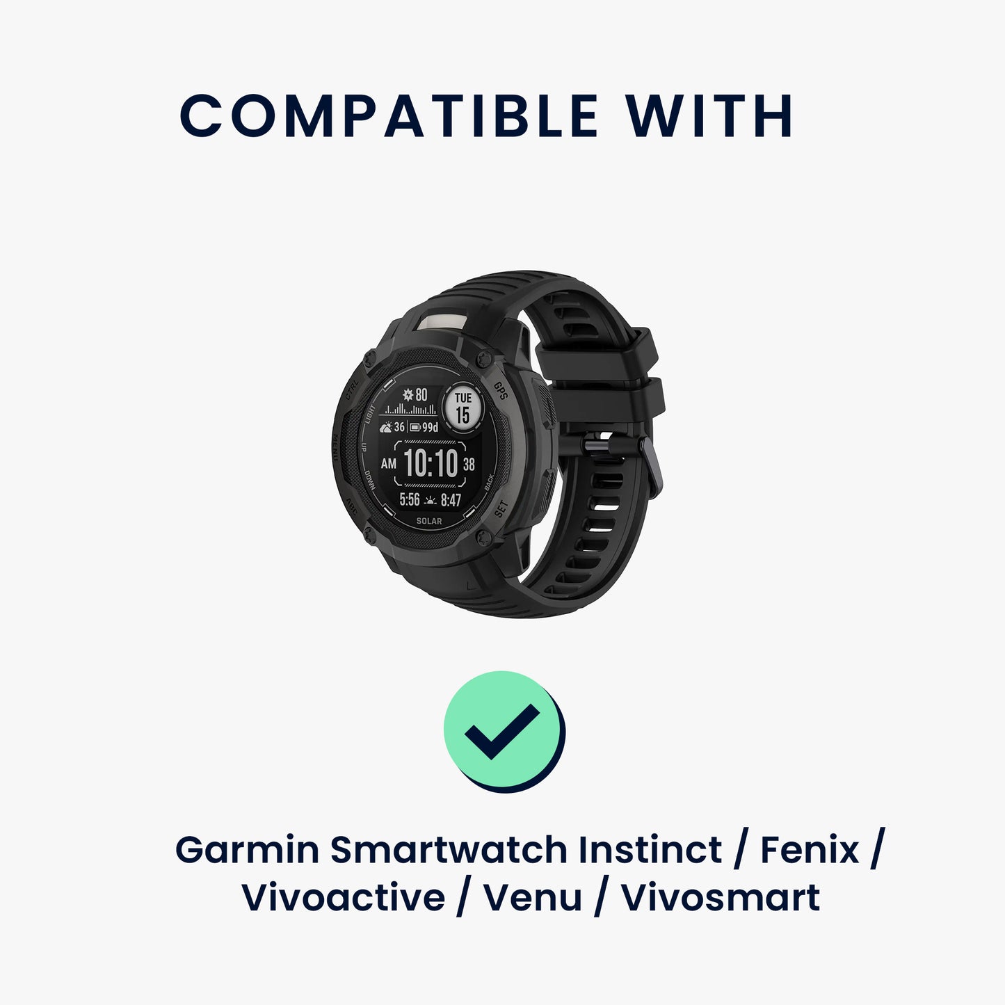 kwmobile USB C Ladekabel kompatibel mit Garmin Smartwatch Instinct / Fenix / Vivoactive / Venu / Vivosmart - Kabel Charger - Smart Watch Typ C Ersatzkabel - Fitnesstracker Aufladekabel