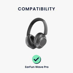 kwmobile Ohr Polster für EarFun Wave Pro Kopfhörer Ersatzteile Over Ear Headphones - Schwarz - Sonstiges