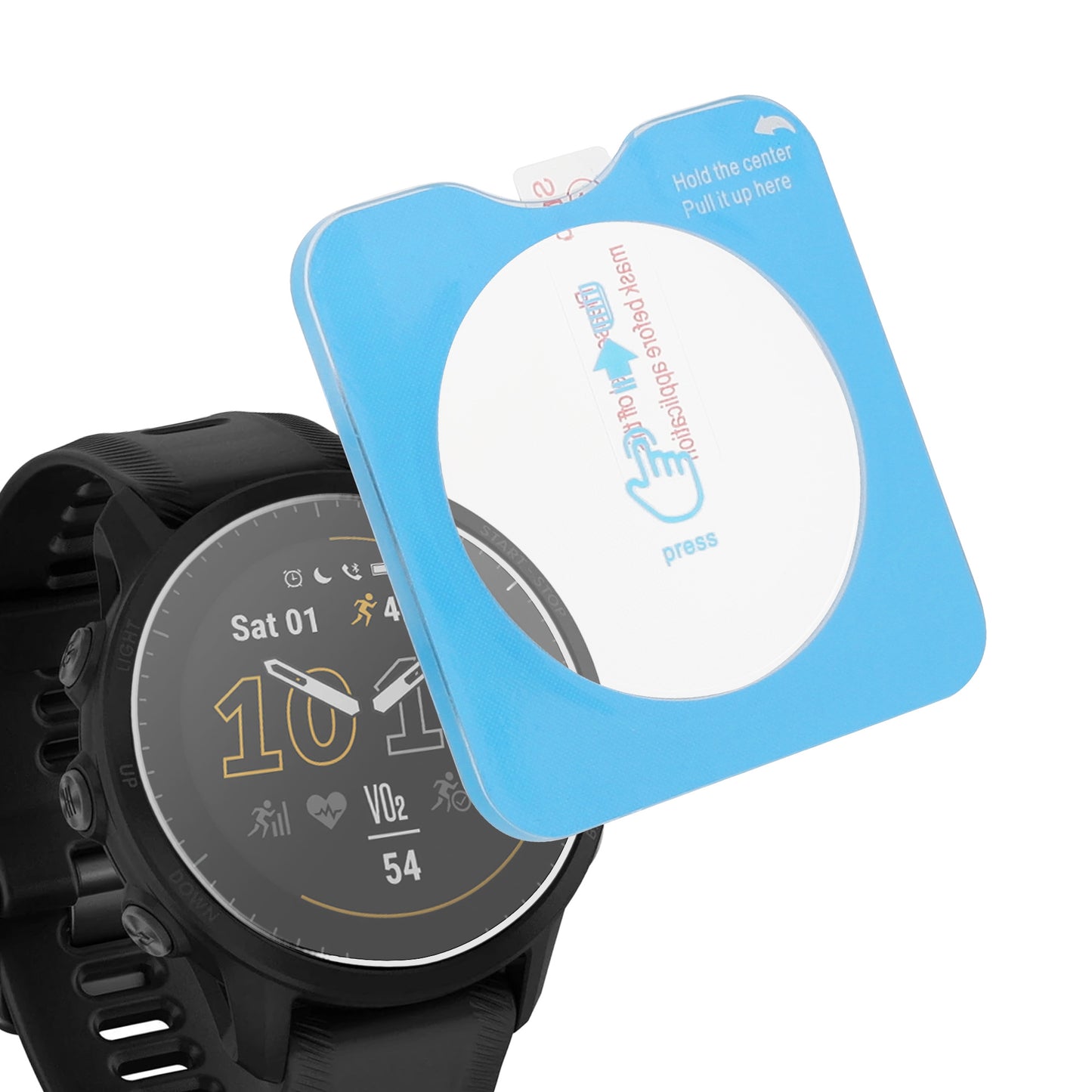 kwmobile Schutzglas kompatibel mit Garmin Forerunner 955 / Forerunner 955 Solar Folie Displayschutz für Fitness Tracker
