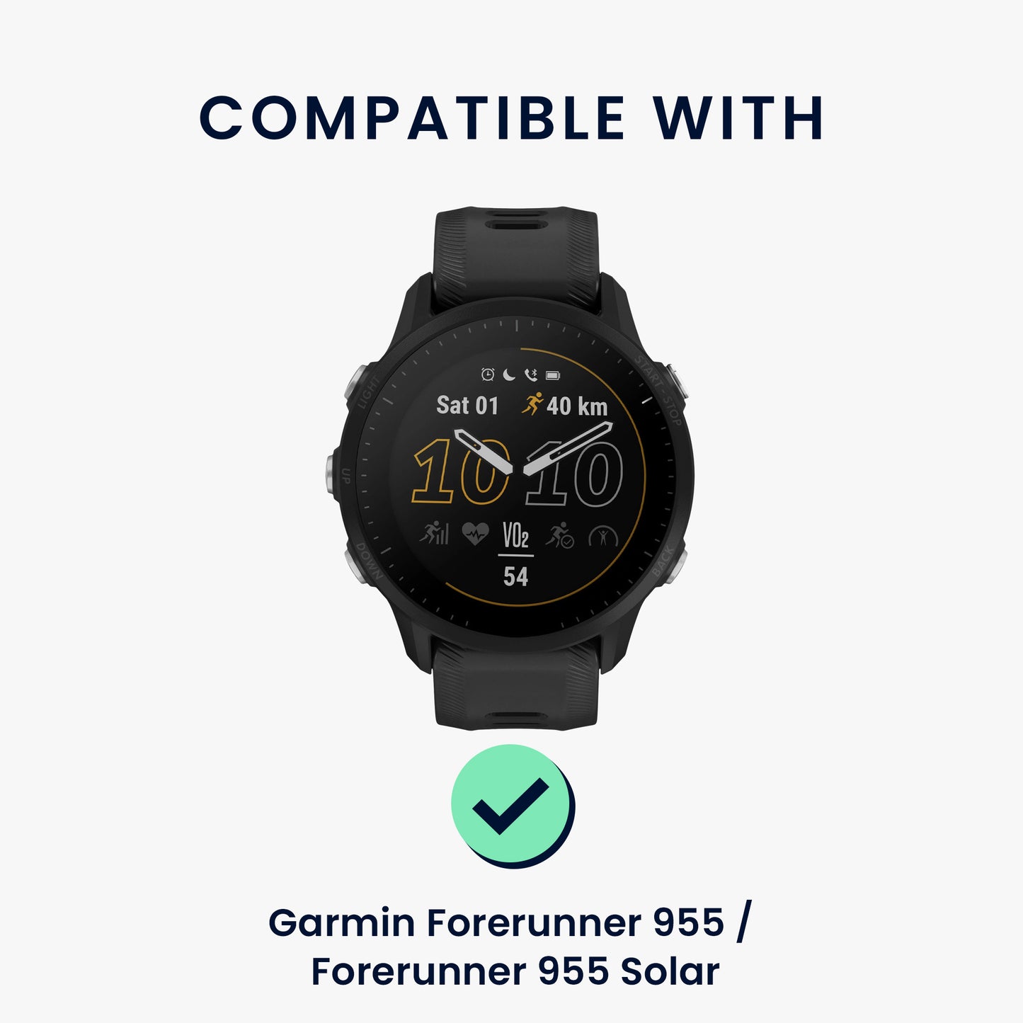 kwmobile Schutzglas kompatibel mit Garmin Forerunner 955 / Forerunner 955 Solar Folie Displayschutz für Fitness Tracker