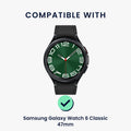 kwmobile Schutzglas kompatibel mit Samsung Galaxy Watch 6 Classic 47mm Folie Displayschutz für Smartwatch Fitness Tracker