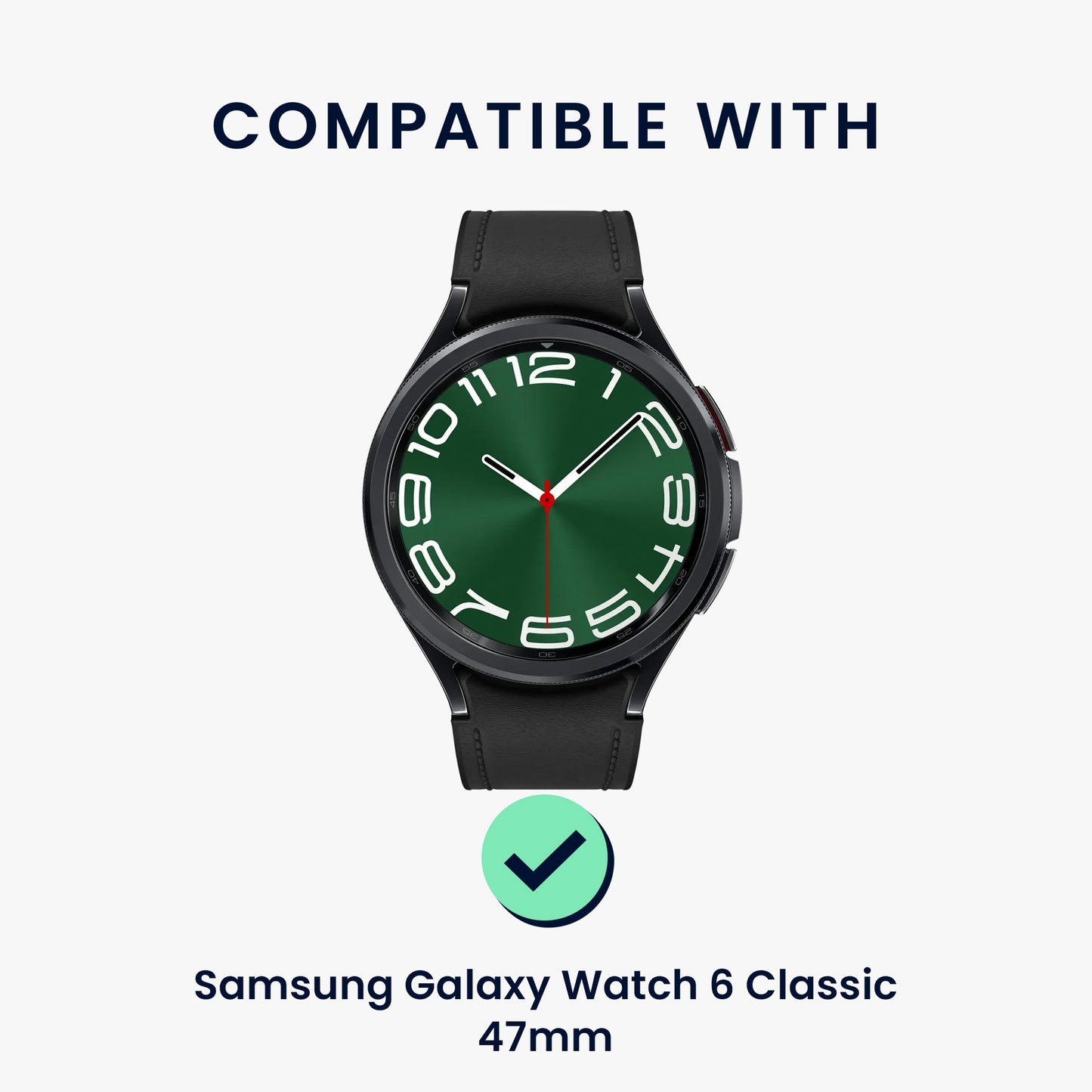 kwmobile Schutzglas kompatibel mit Samsung Galaxy Watch 6 Classic 47mm Folie Displayschutz für Smartwatch Fitness Tracker