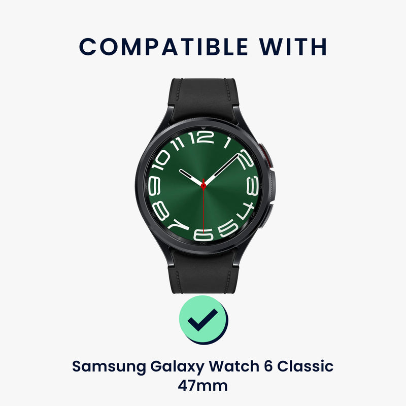 kwmobile Schutzglas kompatibel mit Samsung Galaxy Watch 6 Classic 47mm Folie Displayschutz für Smartwatch Fitness Tracker
