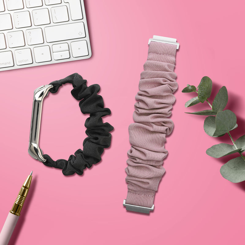 kwmobile Ersatz Armband kompatibel mit Garmin Venu Sq 2 Music / Sq 2 / Vivoactive 6 / Vivoactive 5 - Smartwatch Scrunchie Haargummi Design - Innenmaße 14 - 19 cm