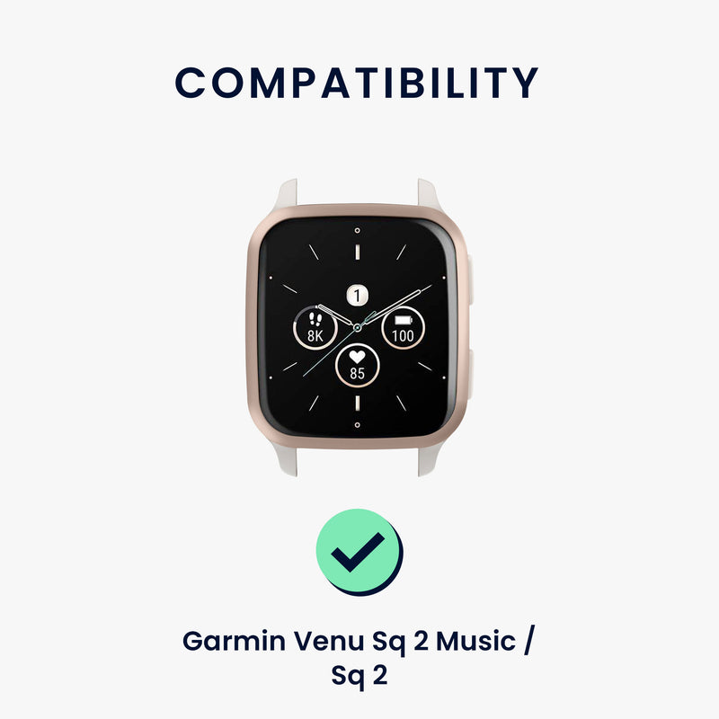 kwmobile Ersatz Armband kompatibel mit Garmin Venu Sq 2 Music / Sq 2 / Vivoactive 6 / Vivoactive 5 - Smartwatch Scrunchie Haargummi Design - Innenmaße 14 - 19 cm