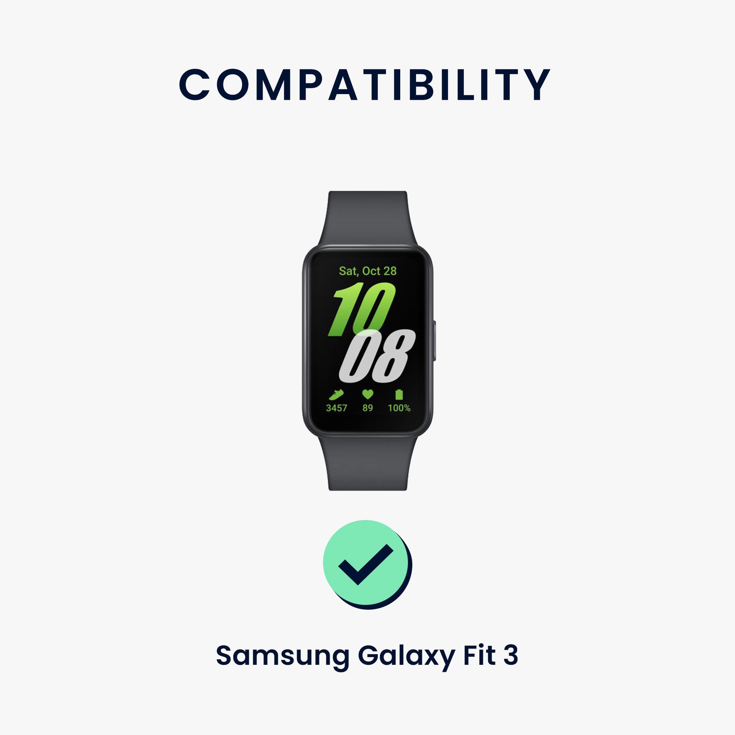 kwmobile Ersatz Armband kompatibel mit Samsung Galaxy Fit 3 Smartwatch