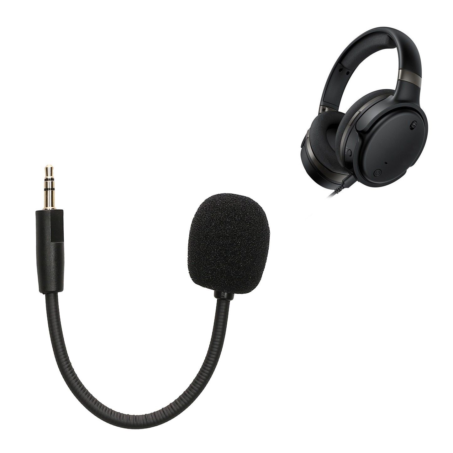 kwmobile Ersatz Kopfhörer Mikrofon kompatibel mit Kingston Hyper X Cloud OrbitS Headset Gaming Headphones Mikrofon mit 3,5 mm Klinkenstecker