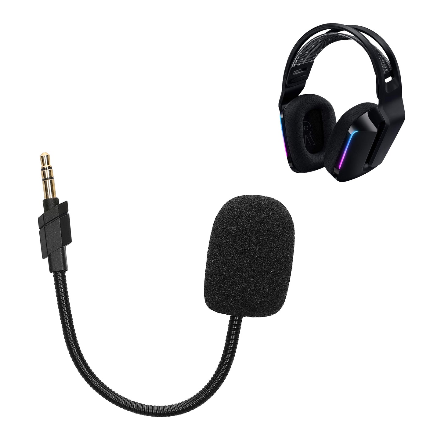 kwmobile Ersatz Kopfhörer Mikrofon kompatibel mit Logitech G733 Headset - Gaming Headphones Mikrofon mit 3,5 mm Klinkenstecker