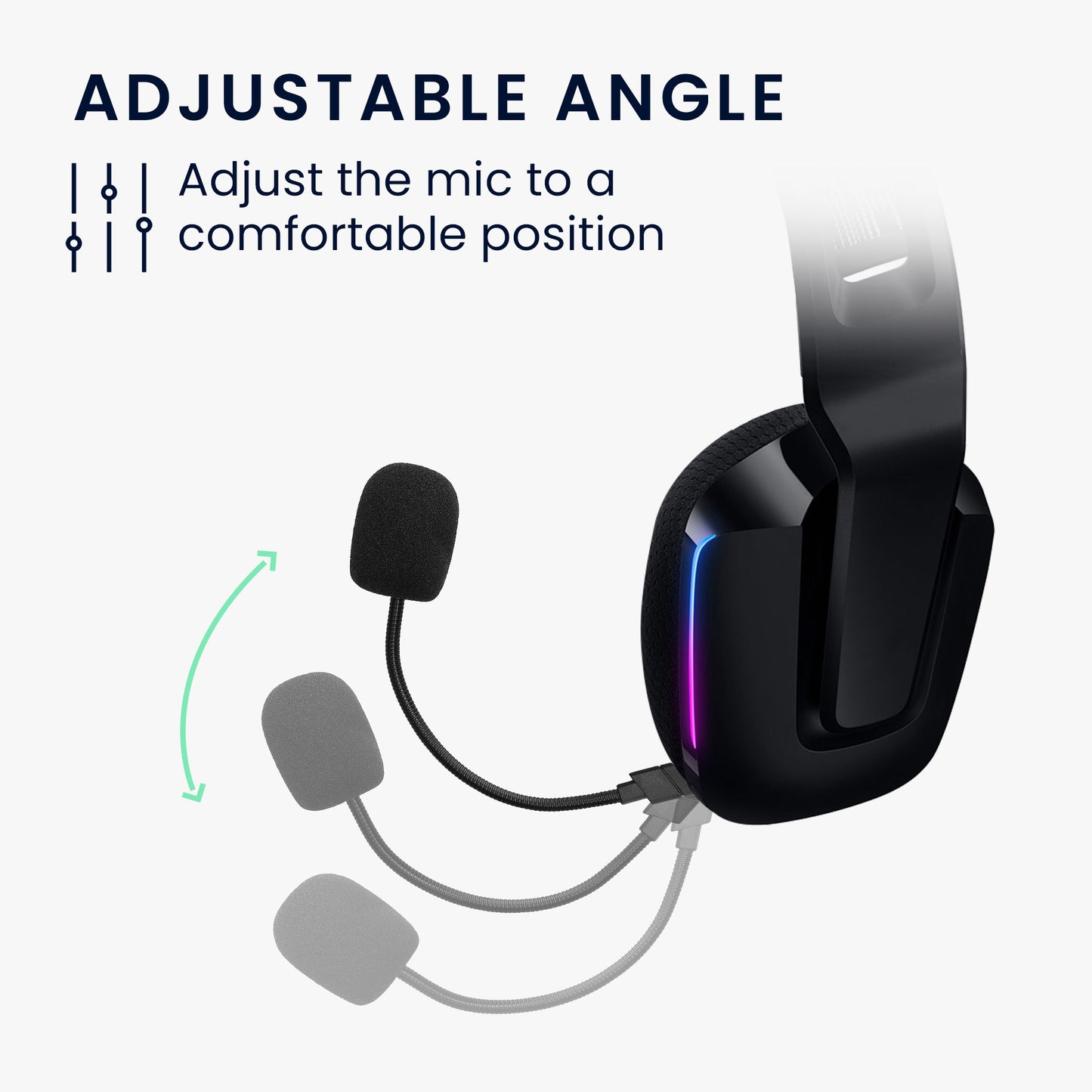 kwmobile Ersatz Kopfhörer Mikrofon kompatibel mit Logitech G733 Headset - Gaming Headphones Mikrofon mit 3,5 mm Klinkenstecker