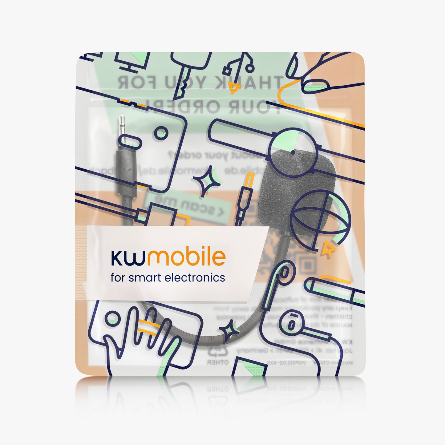 kwmobile Ersatz Kopfhörer Mikrofon kompatibel mit JBL Quantum 100 Headset - Gaming Headphones Mikrofon mit 3,5 mm Klinkenstecker
