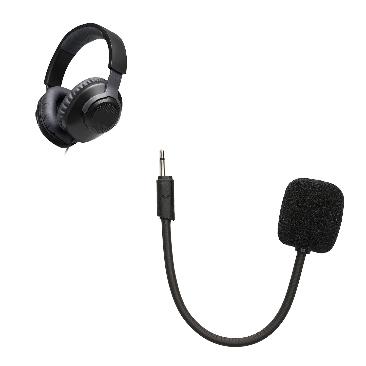 kwmobile Ersatz Kopfhörer Mikrofon kompatibel mit JBL Quantum 100 Headset - Gaming Headphones Mikrofon mit 3,5 mm Klinkenstecker - Schwarz Schwarz  