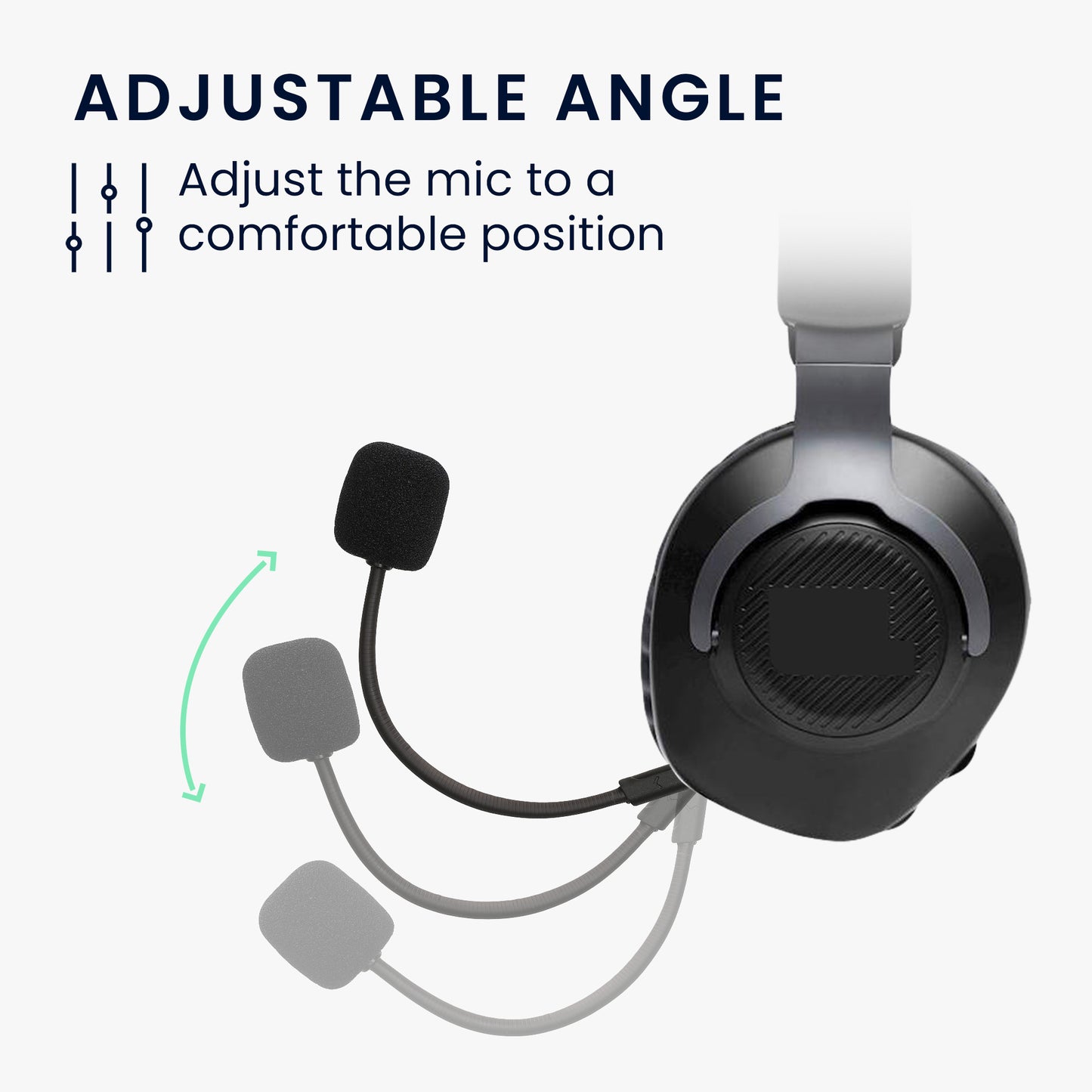 kwmobile Ersatz Kopfhörer Mikrofon kompatibel mit JBL Quantum 100 Headset - Gaming Headphones Mikrofon mit 3,5 mm Klinkenstecker