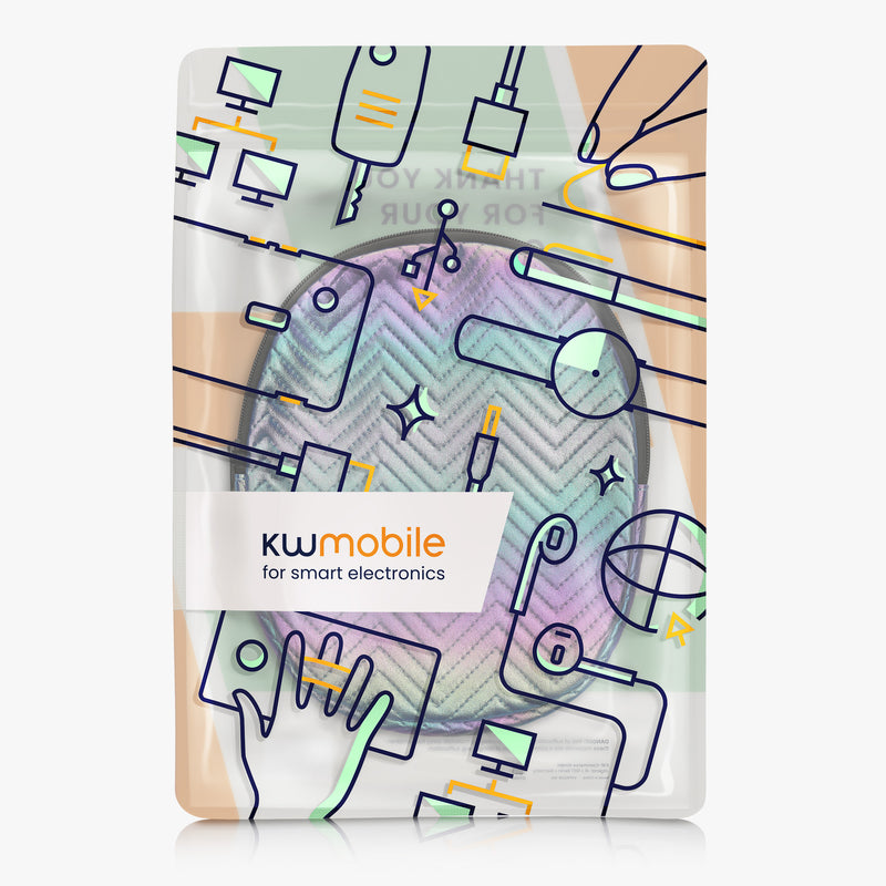 kwmobile Hülle für JBL Tune 600 / 500BT / 510BT / 450 Tasche - Case für Headset aus Metallic Kunstleder und Nylon
