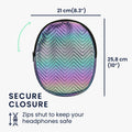 kwmobile Hülle für JBL Tune 600 / 500BT / 510BT / 450 Tasche - Case für Headset aus Metallic Kunstleder und Nylon