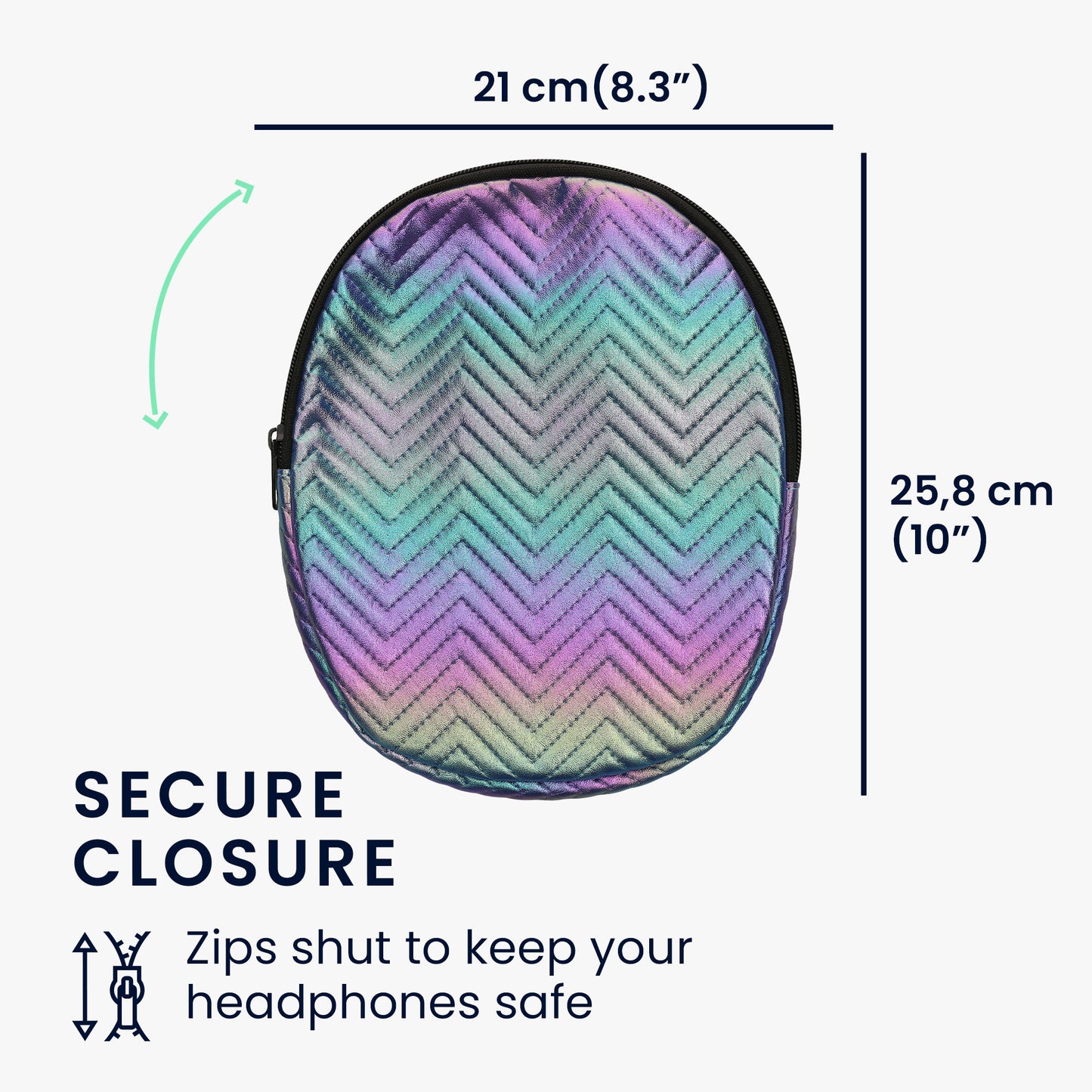 kwmobile Hülle für JBL Tune 600 / 500BT / 510BT / 450 Tasche - Case für Headset aus Metallic Kunstleder und Nylon