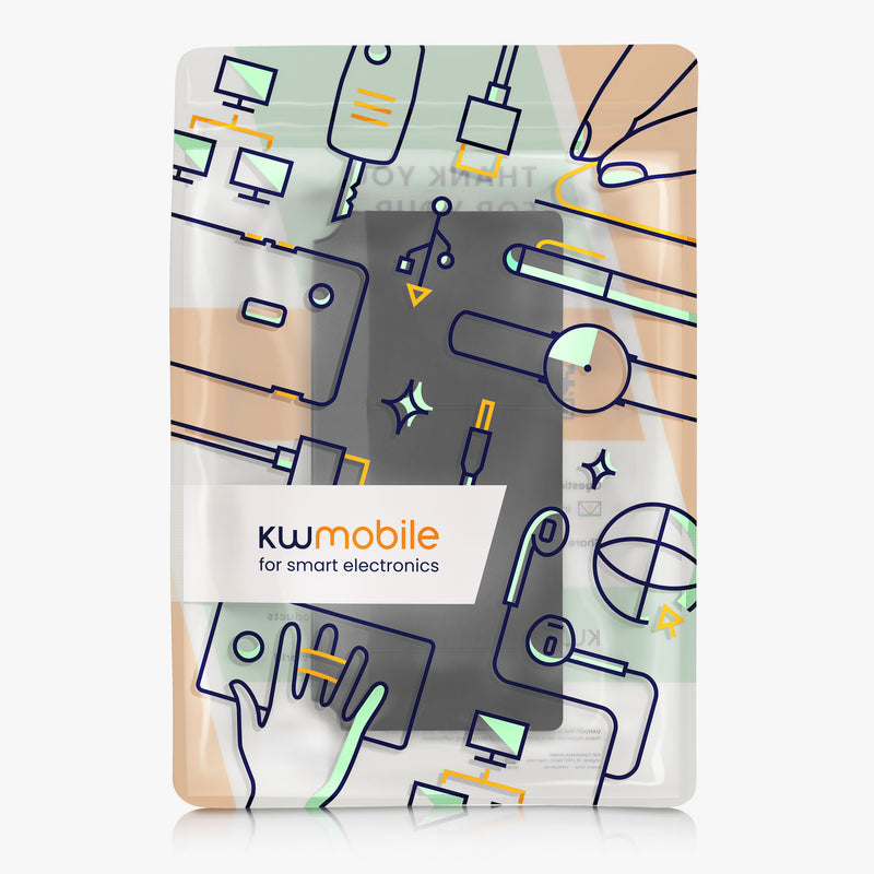 kwmobile Selbstklebender Laptop Organizer - Halterung Aufbewahrung für SSD externe Festplatte HDD Zubehör - Tasche für Wireless Mouse / Portable SSD / Portable HDD