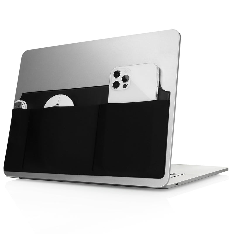 kwmobile Selbstklebender Laptop Organizer - Halterung Aufbewahrung für SSD externe Festplatte HDD Zubehör - Tasche für Wireless Mouse / Portable SSD / Portable HDD