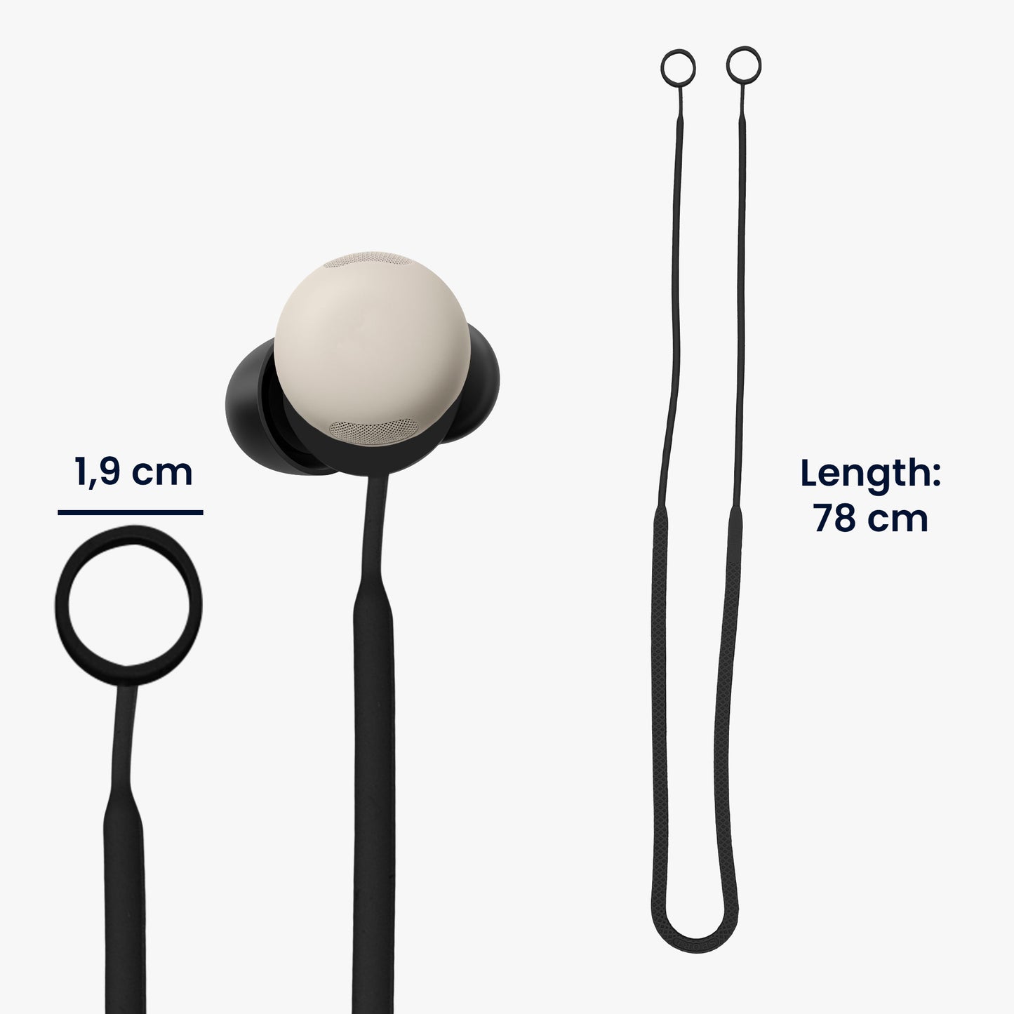 kwmobile Halteband kompatibel mit Google Pixel Buds Pro 2 Headphones - Kopfhörer Halter Band Strap