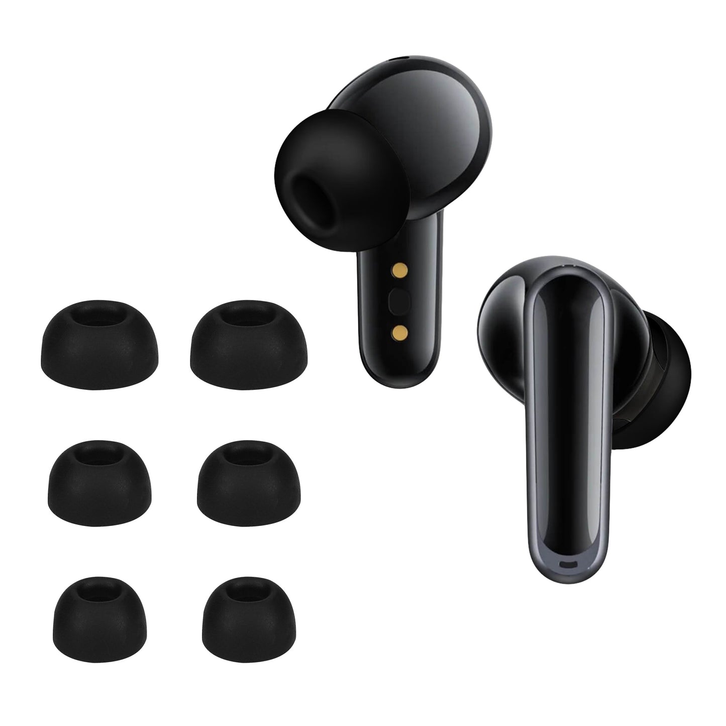 kwmobile 6x Polster kompatibel mit Anker Soundcore P40i / Soundcore P20i - 3 Größen - Silikon Ohrstöpsel In-Ear Kopfhörer Schwarz  