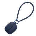 kwmobile Hülle kompatibel mit JBL Tune Beam 2 Kopfhörer - Silikon Schutzhülle Etui Case Cover - mit Handschlaufe Dunkelblau Dunkelblau  