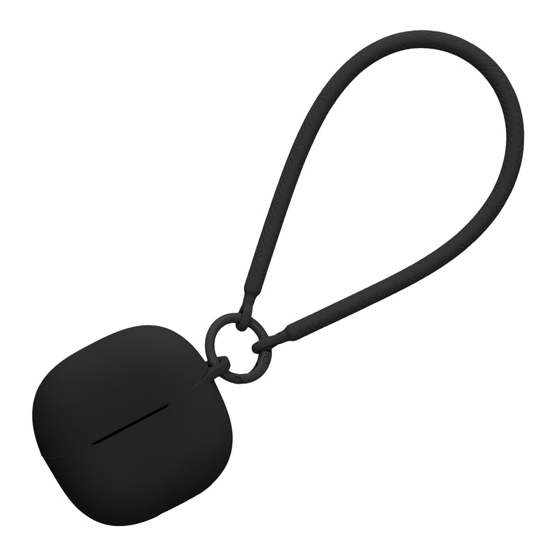 kwmobile Hülle kompatibel mit Xiaomi Redmi Buds 6 Lite Kopfhörer - Silikon Schutzhülle Etui Case Cover - mit Handschlaufe Schwarz Schwarz  
